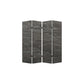 84" Gray Canvas Folding Four Panel Screen Room Divider