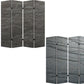 84" Gray Canvas Folding Four Panel Screen Room Divider