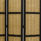 67" Brown Folding Three Panel Screen Room Divider