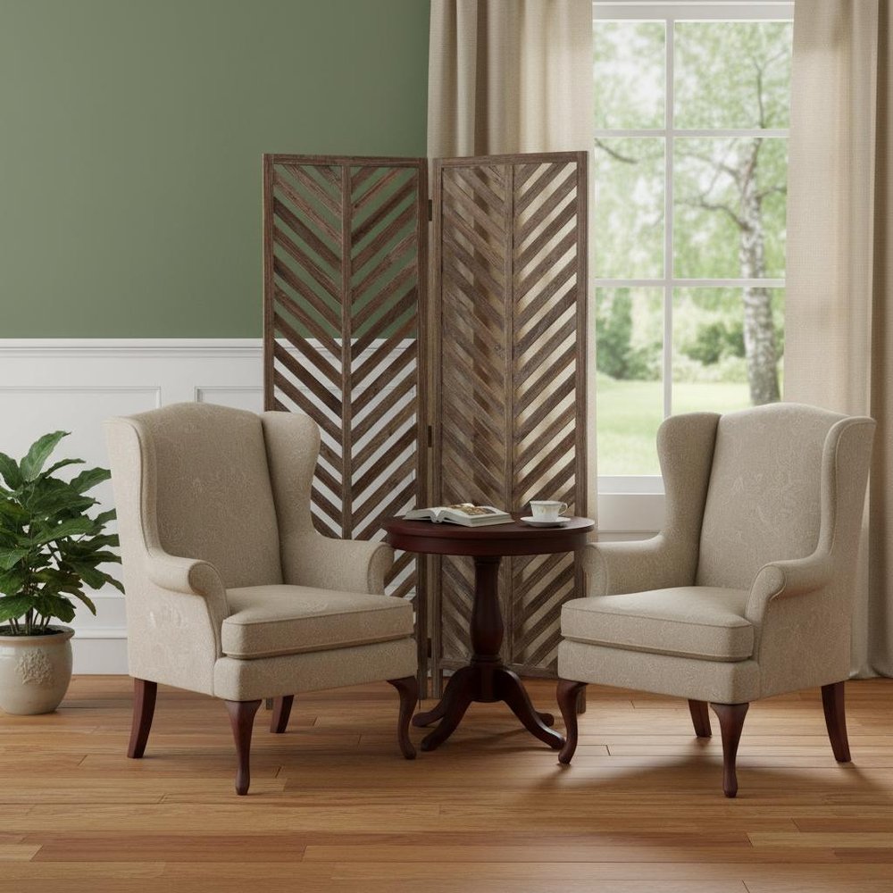 63 X 72 Brown Wood  Screen