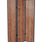 71" Brown Wood Folding Three Panel Screen Room Divider