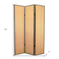 71" Natural Wood Folding Three Panel Screen Room Divider