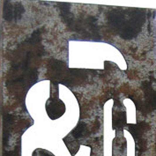 60" X 71" Brown Distressed Wooden  Screen