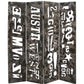 60" X 71" Brown Distressed Wooden  Screen