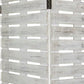 72" White Wood Folding Three Panel Screen Room Divider