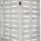 72" White Wood Folding Three Panel Screen Room Divider