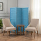 67" Black Wood Folding Three Panel Screen Room Divider