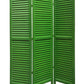67" Black Wood Folding Three Panel Screen Room Divider