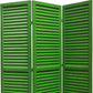 67" Black Wood Folding Three Panel Screen Room Divider