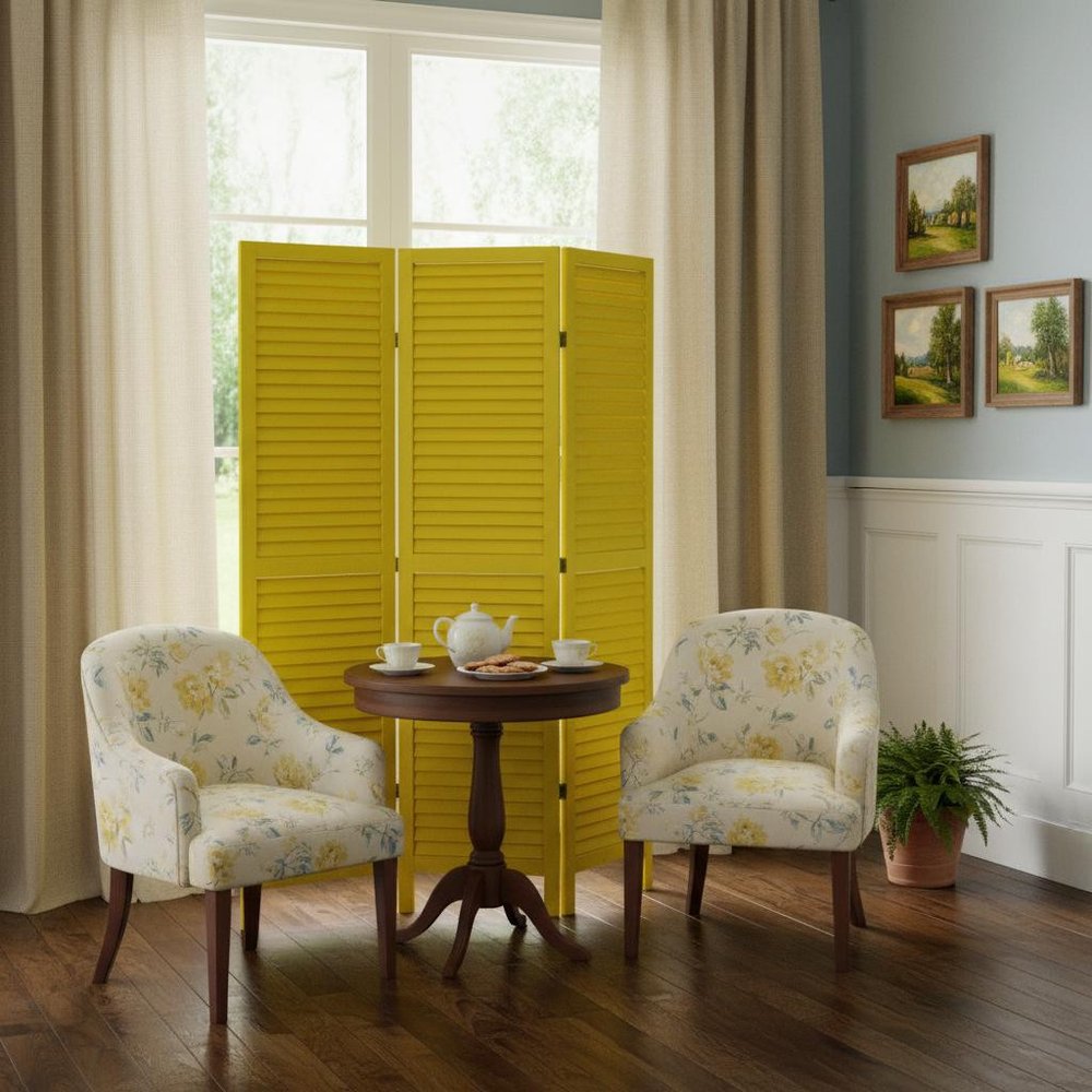 48 X 67 Black Wood Shutter - Screen