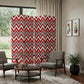 84" Red And Gray Canvas Folding Four Panel Screen Room Divider