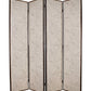 84" Beige Fabric Folding Four Panel Screen Room Divider