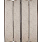 84" Tan Fabric Folding Four Panel Screen Room Divider