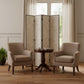 84" Beige Fabric Folding Four Panel Screen Room Divider