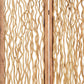 69" Brown Wood Folding Three Panel Screen Room Divider