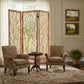 69" Brown Solid Wood Panel Screen Room Divider