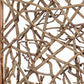 69" Brown Wood Folding Three Panel Screen Room Divider