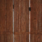 72" Brown Wood Folding Three Panel Screen Room Divider