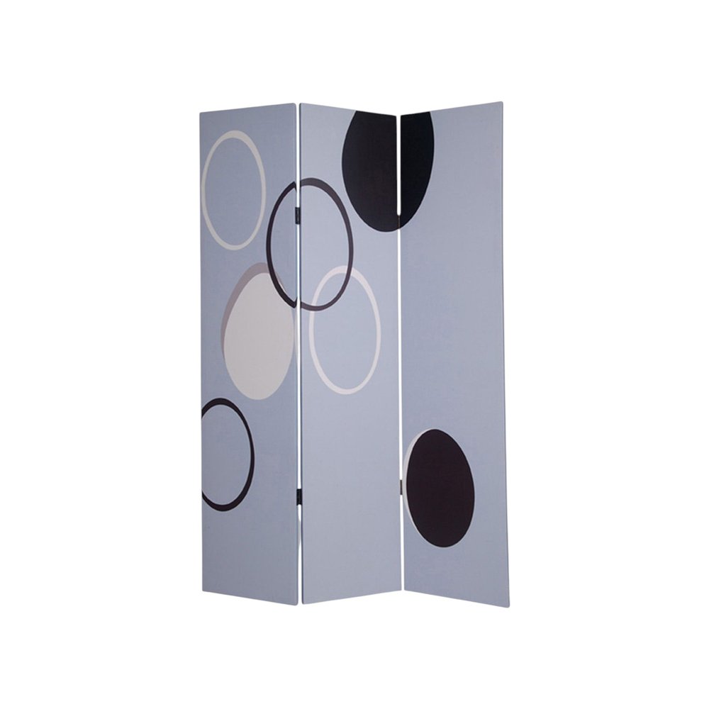 48" X 72" Muti Color Black Metal  3 Panel Screen