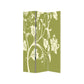 72" Green Canvas Folding Three Panel Screen Room Divider