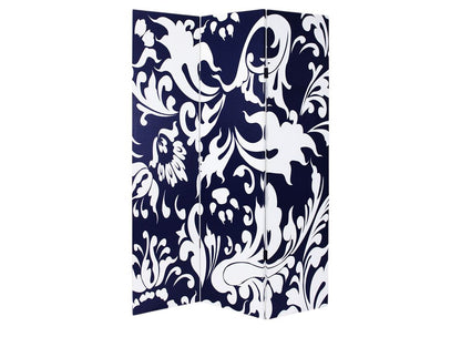 48" X 72" Multi Color Wood Canvas  3 Panel Screen