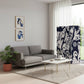 72" Black And White Canvas Folding Three Panel Screen Room Divider