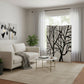 72" Black And White Canvas Folding Three Panel Screen Room Divider