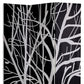 72" Black And White Canvas Folding Three Panel Screen Room Divider
