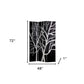 72" Black And White Canvas Folding Three Panel Screen Room Divider