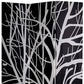 72" Black And White Canvas Folding Three Panel Screen Room Divider