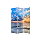72" Blue Canvas Folding Three Panel Screen Room Divider