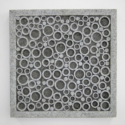 17" X 17" X 2" Brown Sandstone Square Bubble Design - Wall Decor