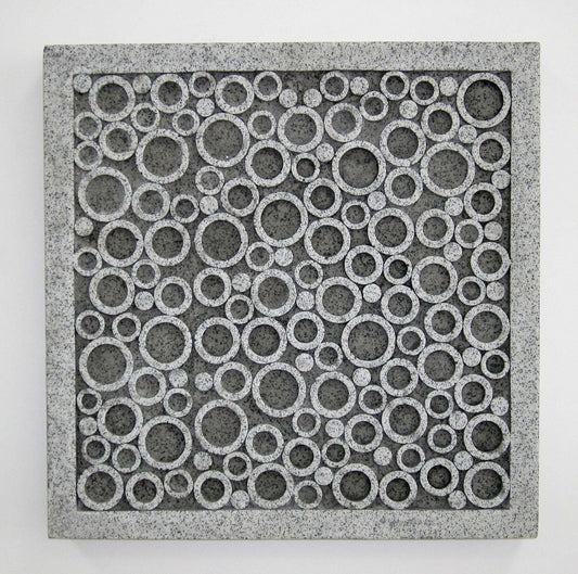 17" X 17" X 2" Brown Sandstone Square Bubble Design - Wall Decor