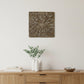 19" X 19" X 2" Brown Square Rotten Wood  Wall Decor