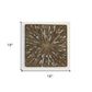 19" X 19" X 2" Brown Square Rotten Wood  Wall Decor