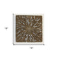 19" X 19" X 2" Brown Square Rotten Wood  Wall Decor
