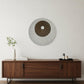 27" X 27" X 3" Brown & Gray Round Double Layer Ribbed  Wall Decor