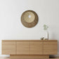 27" X 27"X 3" Brown Round Double Layer Ribbed  Wall Plaque