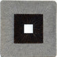 19" X 19" X 2.5" Modern Brown And Gray Ribbed Square Wall Art