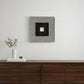 19" X 19" X 2.5" Modern Brown And Gray Ribbed Square Wall Art