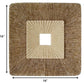 Set of Two Brown Abstract Geometric Sandstone Square Hanging Wall Decor