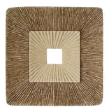 19" X 19" Brown Geometric Sandstone Square Hanging Wall Decor