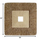 19" X 19" Brown Geometric Sandstone Square Hanging Wall Decor