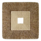 19" X 19" Brown Geometric Sandstone Square Hanging Wall Decor