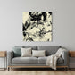 Beige and Black Canvas Unframed Print Wall Art