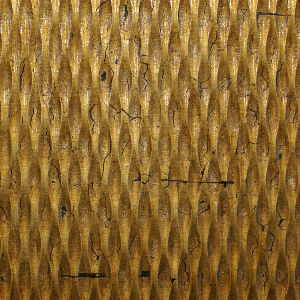 24" X 24" X 1" Raw Wood Look Silver Finish Square Wall Art Medium