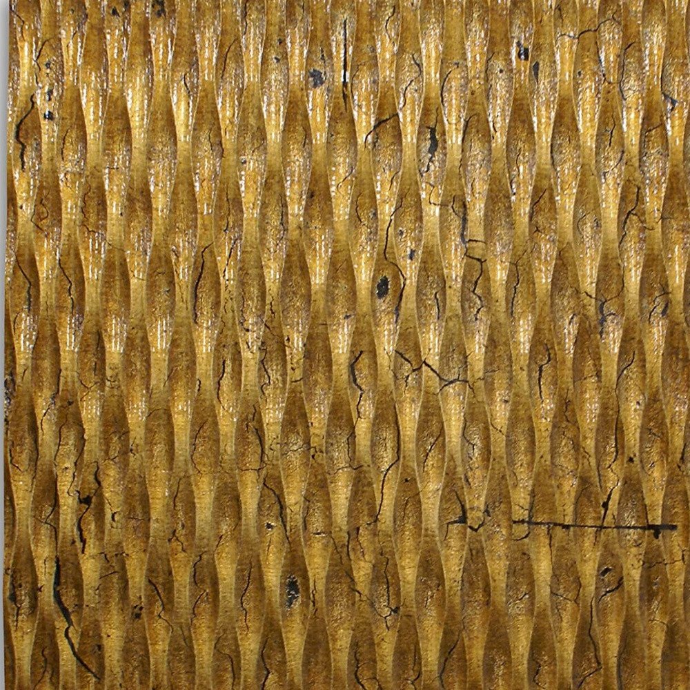 36" X 36" Bronze Square Abstract Hanging Dimensional Sculpture