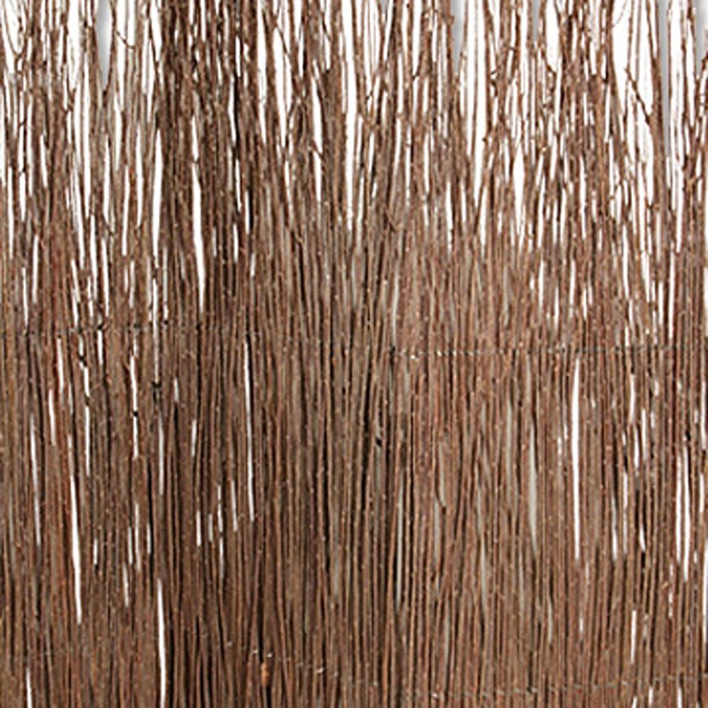 84" Brown Wood Folding Three Panel Screen Room Divider