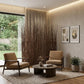 84" Brown Wood Folding Three Panel Screen Room Divider