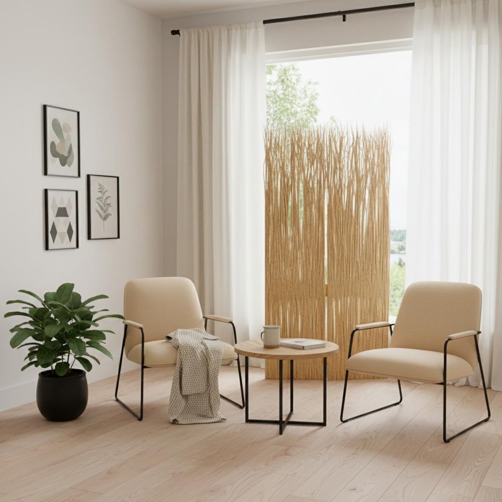 63" X 84" Natural Willow Adirondack  Screen